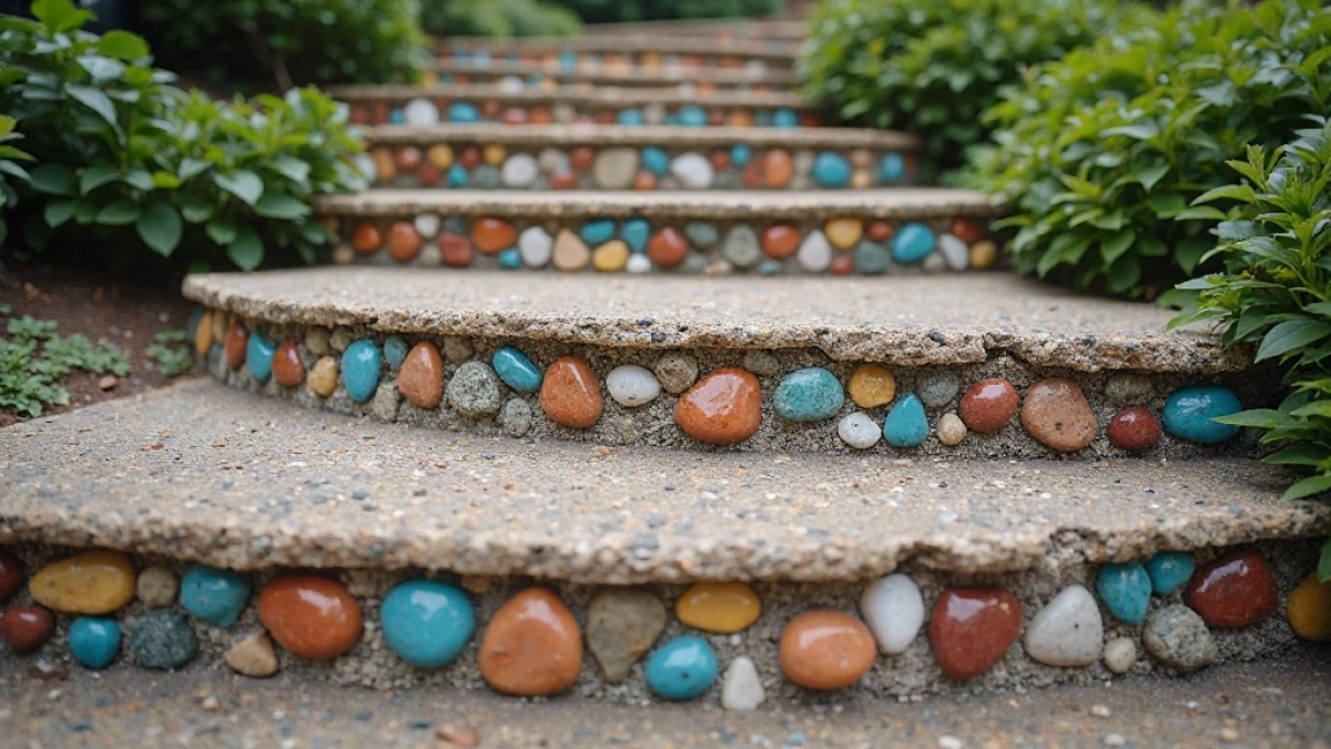 Tynk mozaikowy na schody